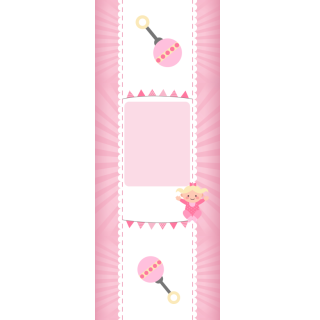 Owijki - Grzechotka na różowym tle