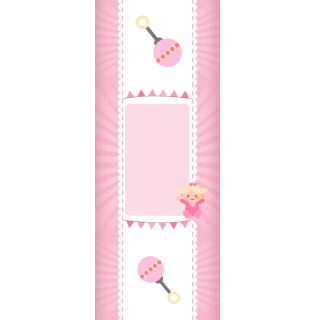 Owijki - Grzechotka na różowym tle