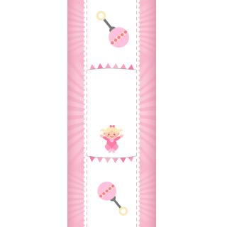 Owijki - Grzechotka na różowym tle