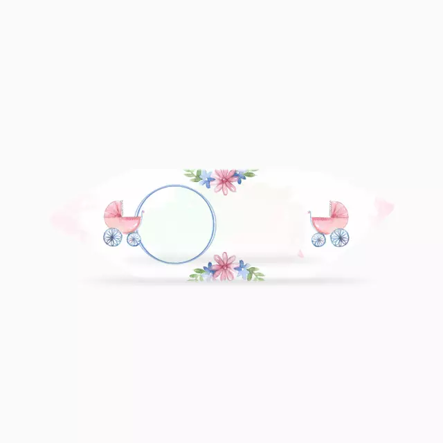 Krówki - Różowy wózek i kwiatki