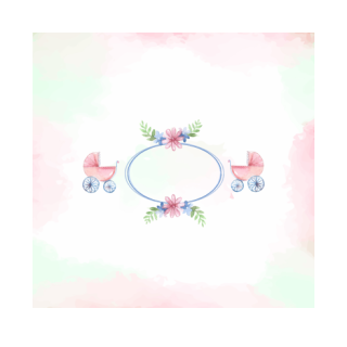 Krówki - Różowy wózek i kwiatki
