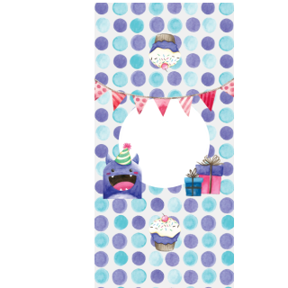 Słodkie pudełka - Potworek z prezentami