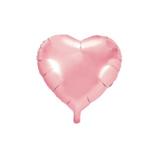 Akcesoria - Balon foliowy Serce, jasny róż