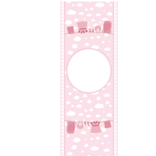 Słodkie pudełka - Różowe ubranka na sznurku