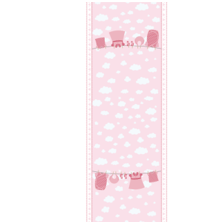 Słodkie pudełka - Różowe ubranka na sznurku
