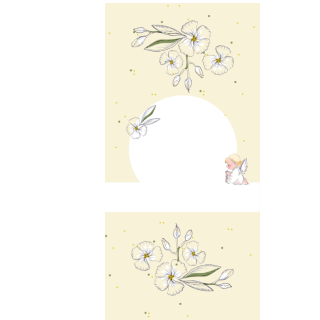 Słodkie pudełka - Zielone kwiaty i aniołki