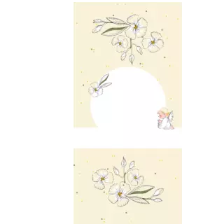 Słodkie pudełka - Zielone kwiaty i aniołki