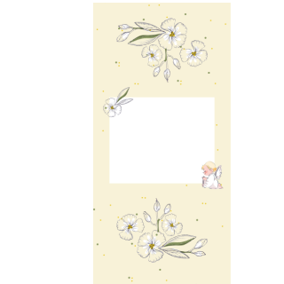 Słodkie pudełka - Zielone kwiaty i aniołki