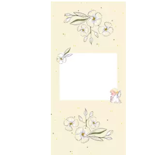 Słodkie pudełka - Zielone kwiaty i aniołki