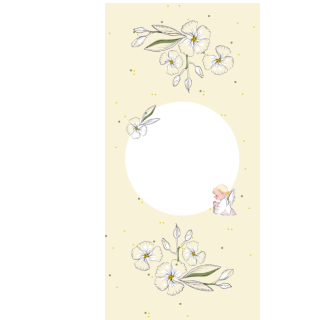 Słodkie pudełka - Zielone kwiaty i aniołki