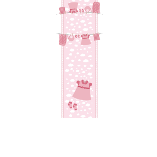 Torebki na cukierki - Różowe ubranka na sznurku (5 szt)