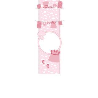 Torebki na cukierki - Różowe ubranka na sznurku (5 szt)