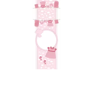 Torebki na cukierki - Różowe ubranka na sznurku (kraft) (5 szt)