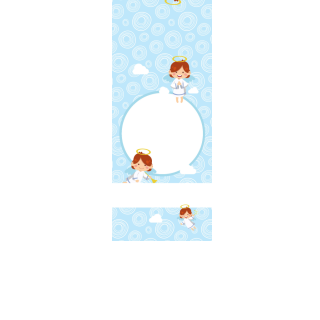 Torebki na cukierki - Krówkowe aniołki (kraft) (5 szt)