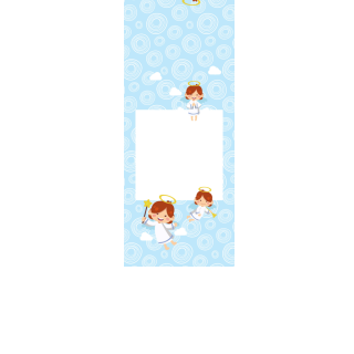 Torebki na cukierki - Krówkowe aniołki (kraft) (5 szt)