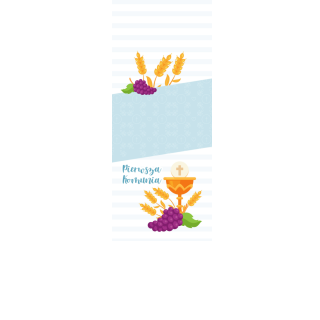 Torebki na cukierki - Błękitny opłatek (kraft) (5 szt)