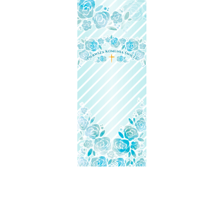 Torebki na cukierki - Komunijny błękit (kraft) (5 szt)