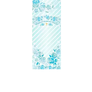 Torebki na cukierki - Komunijny błękit (kraft) (5 szt)