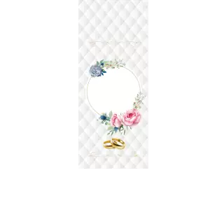 Torebki na cukierki - Złote obrączki (kraft) (5 szt)