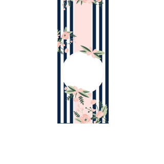 Torebki na cukierki - Różowa wstęga (5 szt)