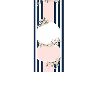 Torebki na cukierki - Różowa wstęga (kraft) (5 szt)