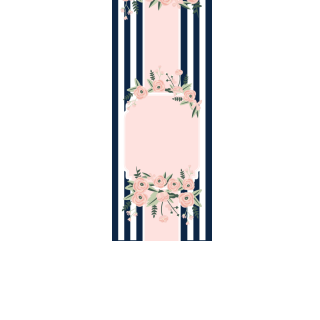 Torebki na cukierki - Różowa wstęga (kraft) (5 szt)