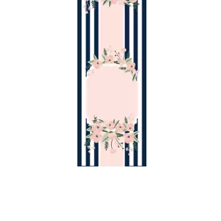 Torebki na cukierki - Różowa wstęga (kraft) (5 szt)