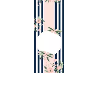 Torebki na cukierki - Różowa wstęga (kraft) (5 szt)