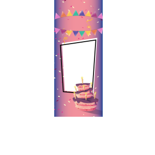 Torebki na cukierki - Fioletowe konfetti (kraft) (5 szt)