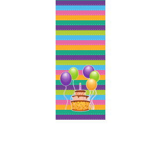 Torebki na cukierki - Kolorowe baloniki (5 szt)