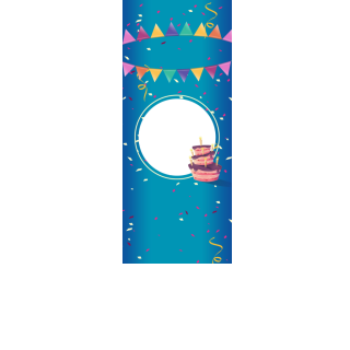 Torebki na cukierki - Niebieskie konfetti (5 szt)