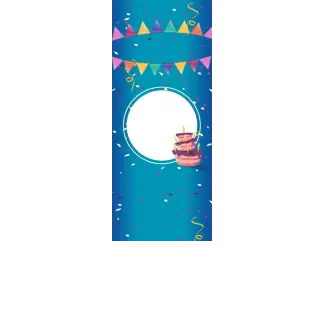 Torebki na cukierki - Niebieskie konfetti (5 szt)