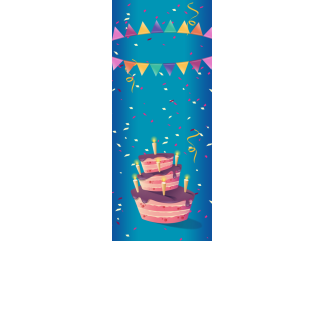 Torebki na cukierki - Niebieskie konfetti (5 szt)