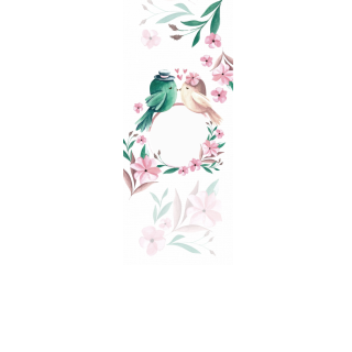 Torebki na cukierki - Zakochane ptaszki (kraft) (5 szt)