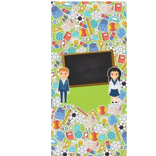 Słodkie pudełka - Uczniowie przy tablicy