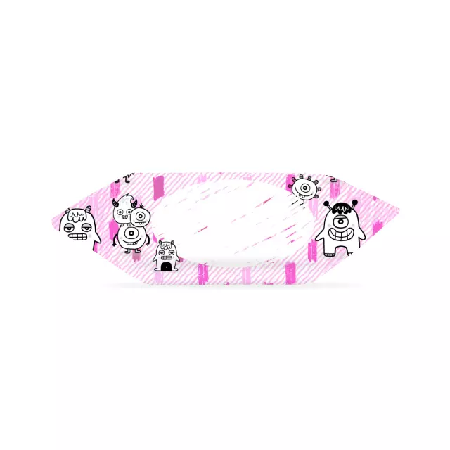 Krówki - Rysowane różowe potworki