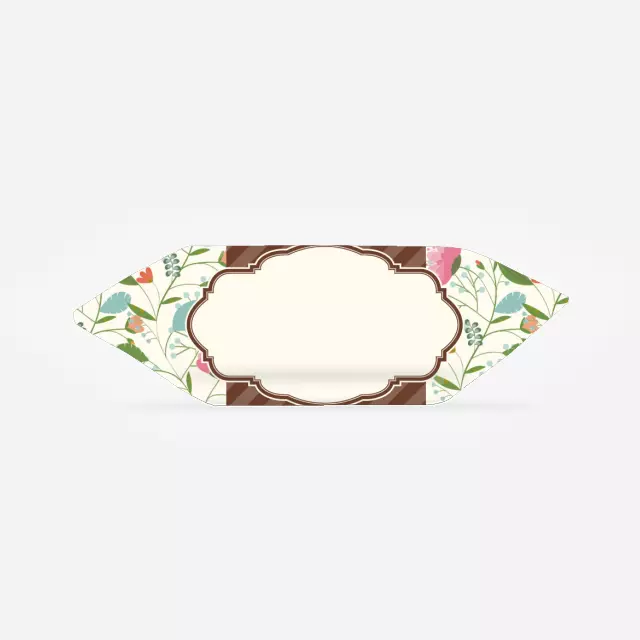 Krówki - Brązowe paski i kwiaty