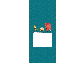 Torebki na cukierki - Wędrujące przybory (kraft) (5 szt)