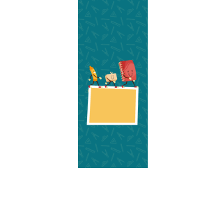 Torebki na cukierki - Wędrujące przybory (kraft) (5 szt)