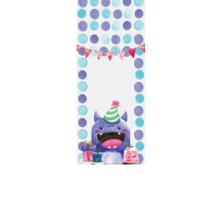 Torebki na cukierki - Potworek z prezentami (5 szt)