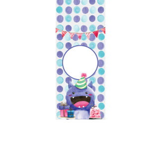 Torebki na cukierki - Potworek z prezentami (5 szt)