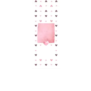 Torebki na cukierki - Różowe serduszka (5 szt)