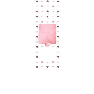 Torebki na cukierki - Różowe serduszka (kraft) (5 szt)