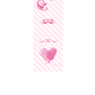 Torebki na cukierki - Odciskowe serce (kraft) (5 szt)