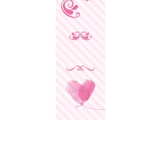 Torebki na cukierki - Odciskowe serce (5 szt)