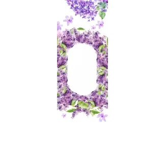 Torebki na cukierki - Fioletowo-zielone kwiatki (5 szt)