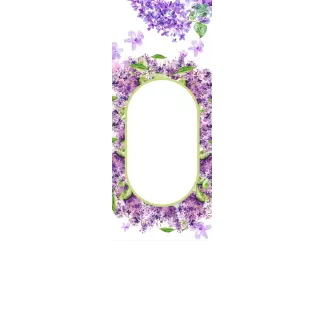 Torebki na cukierki - Fioletowo-zielone kwiatki (5 szt)