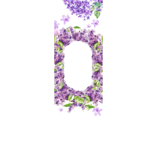 Torebki na cukierki - Fioletowo-zielone kwiatki (kraft) (5 szt)