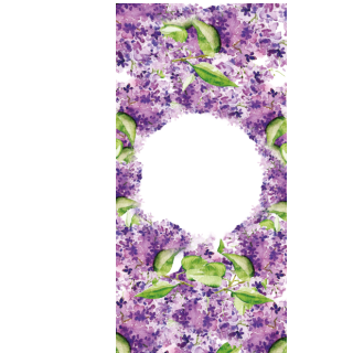 Słodkie pudełka - Fioletowo-zielone kwiatki