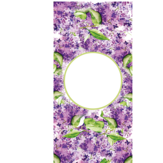 Słodkie pudełka - Fioletowo-zielone kwiatki